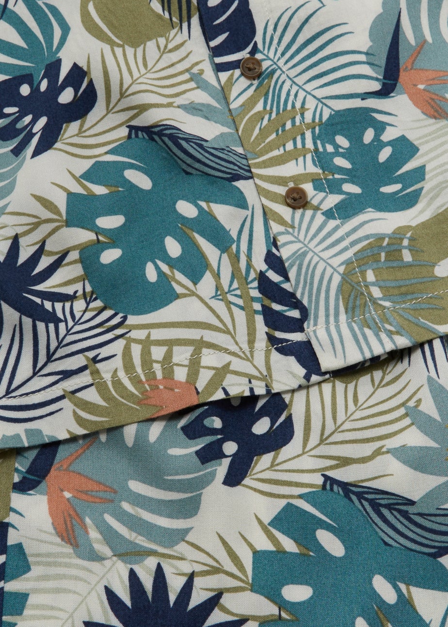 Boys Mini Me Tropical Shirt & Shorts Co-Ord Set (4-13yrs)