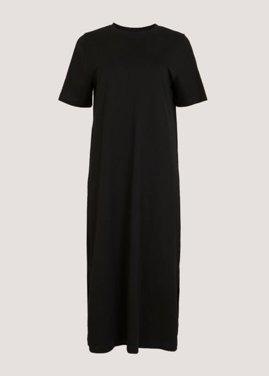 Black Jersey T-Shirt Dress