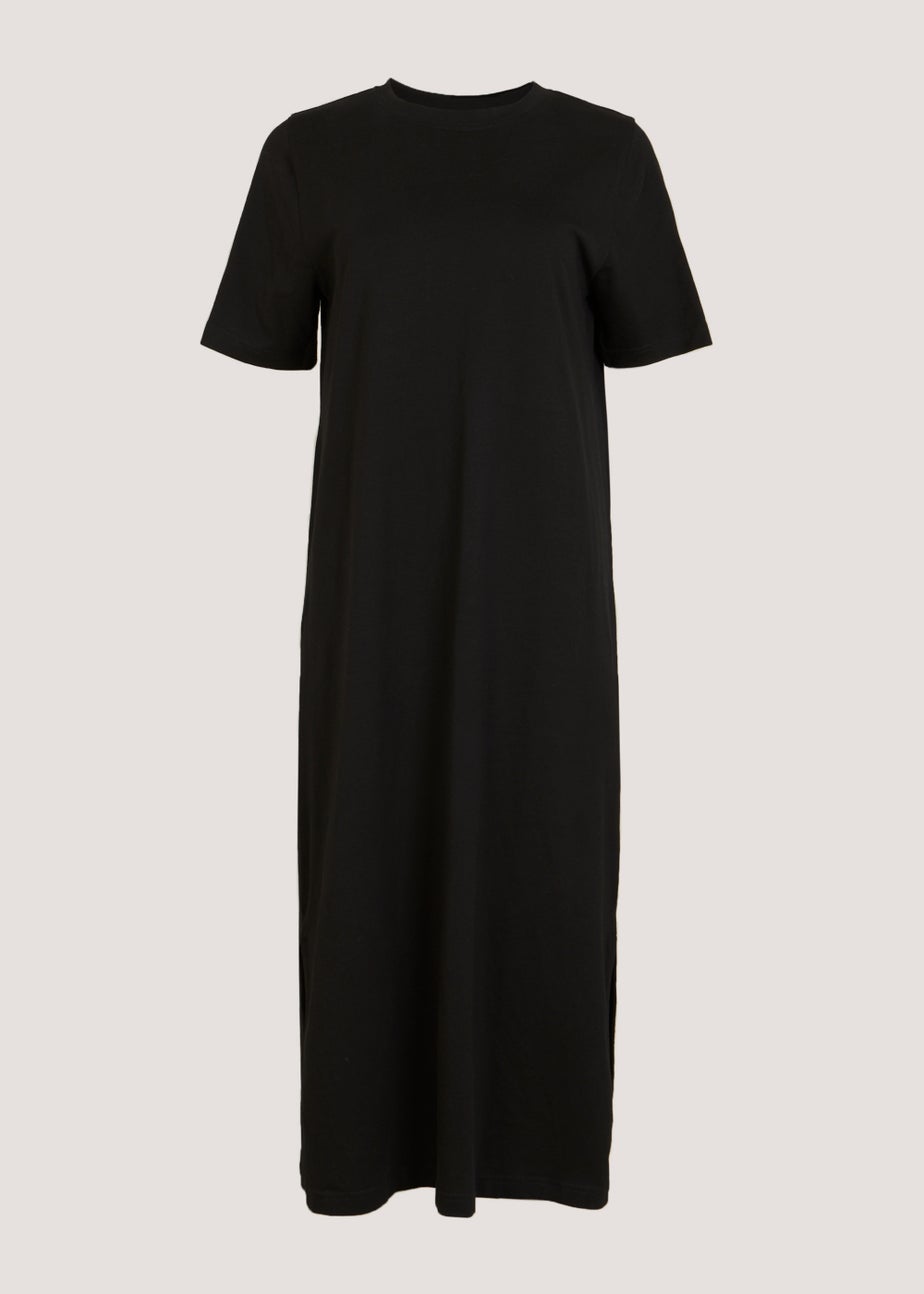 Black Jersey T-Shirt Dress