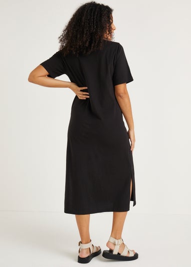 Black Jersey T-Shirt Dress