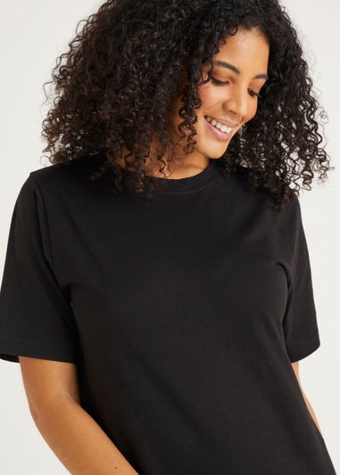 Black Jersey T-Shirt Dress