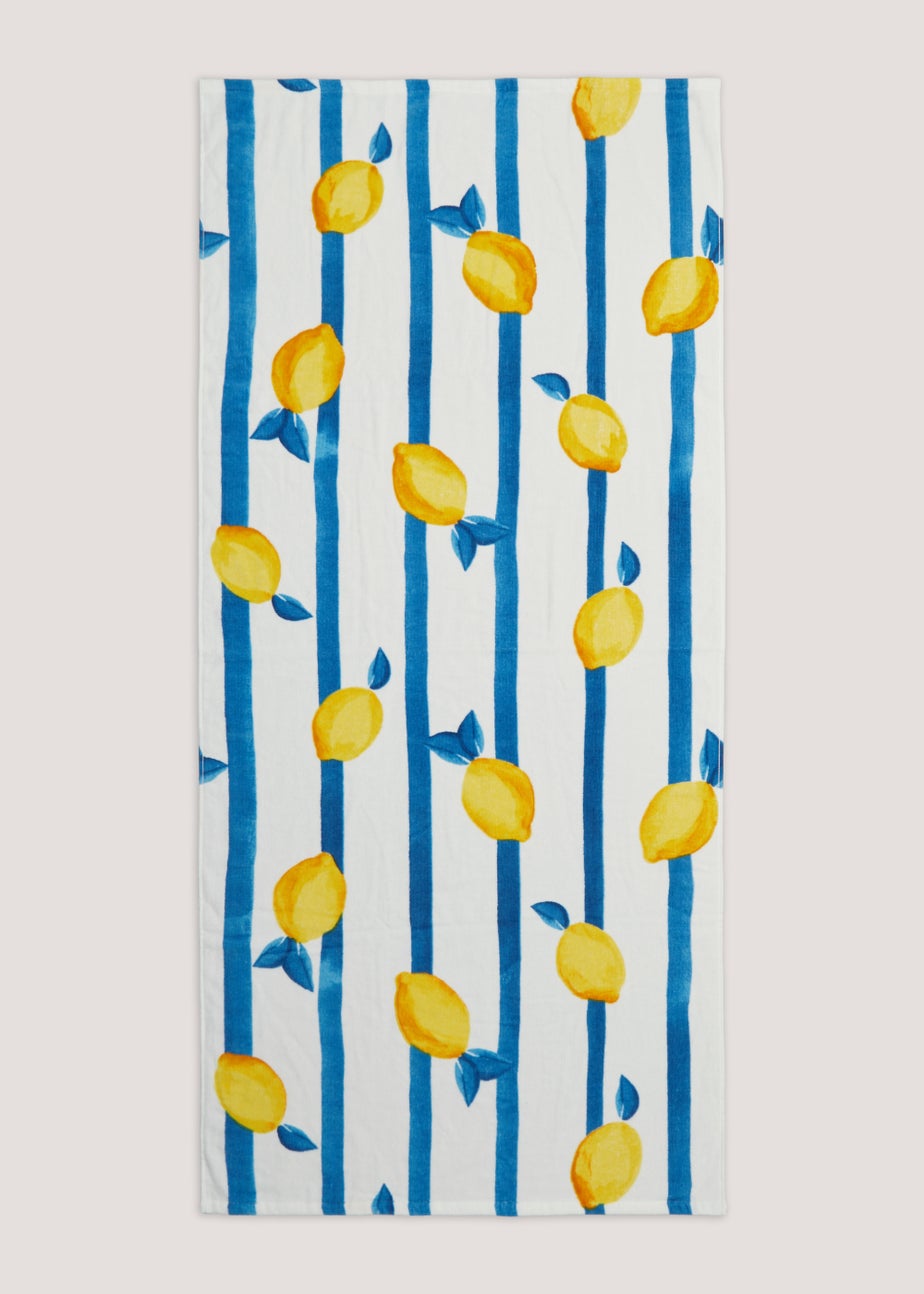 Lemon Print Beach Towel (150cm x 70cm)