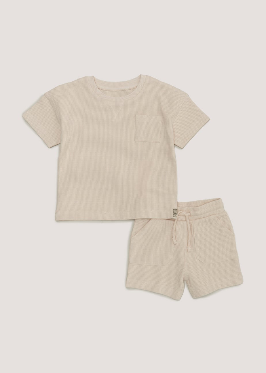 Boys Stone Waffle T-Shirt & Shorts Set (9mths-6yrs)