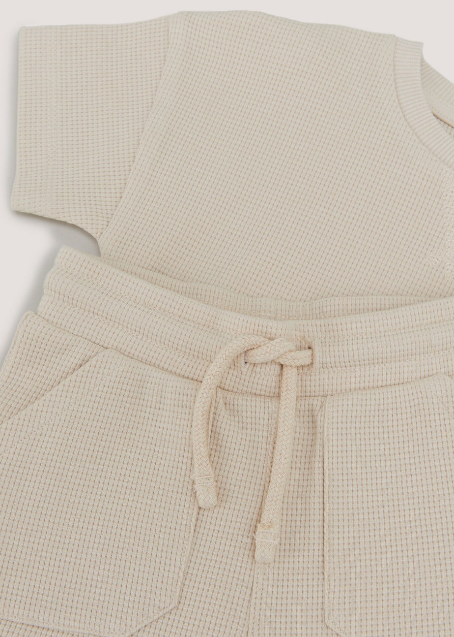 Boys Stone Waffle T-Shirt & Shorts Set (9mths-6yrs)