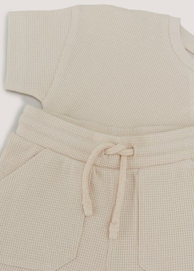 Boys Stone Waffle T-Shirt & Shorts Set (9mths-6yrs)