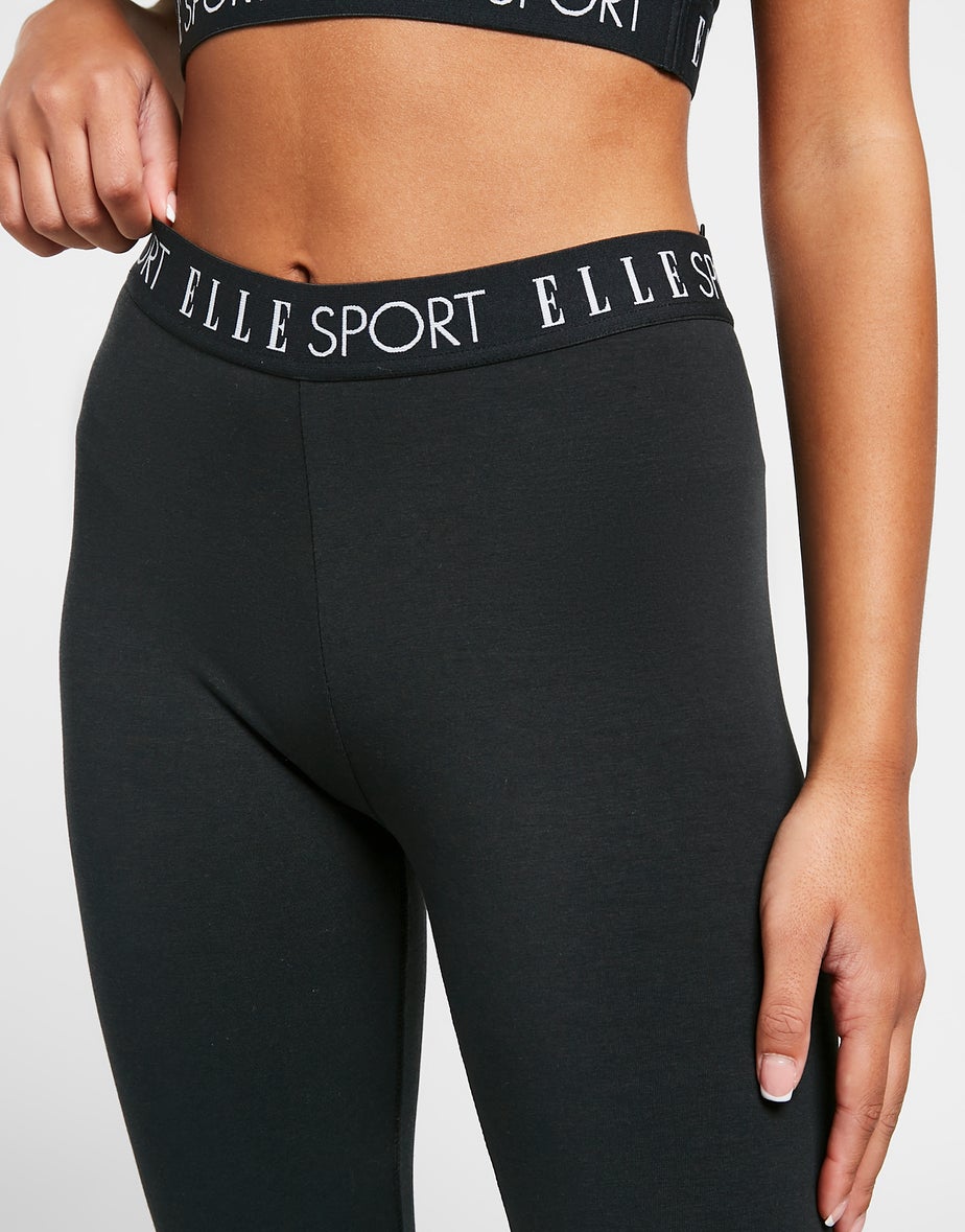 Elle Sport Black Cotton Leggings