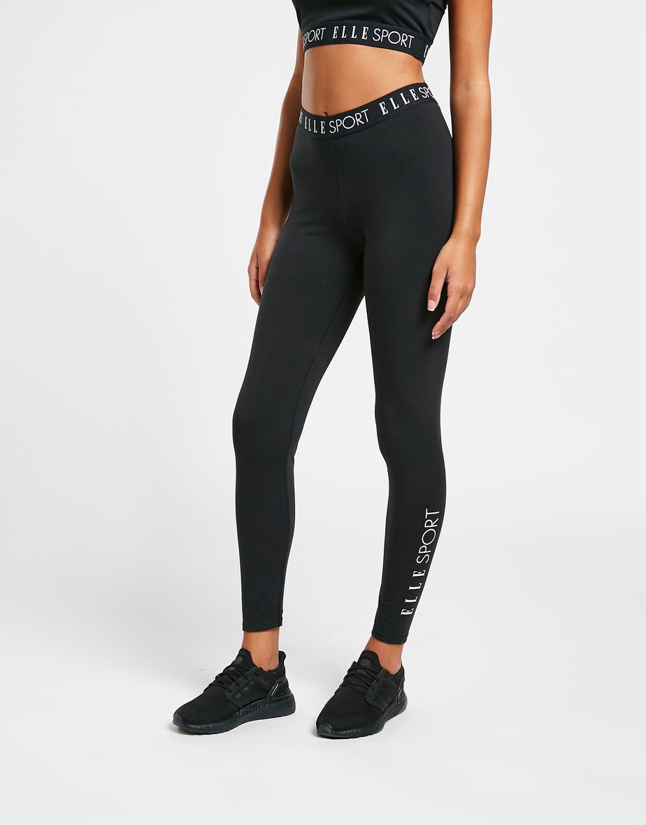 Elle Sport Black Cotton Leggings