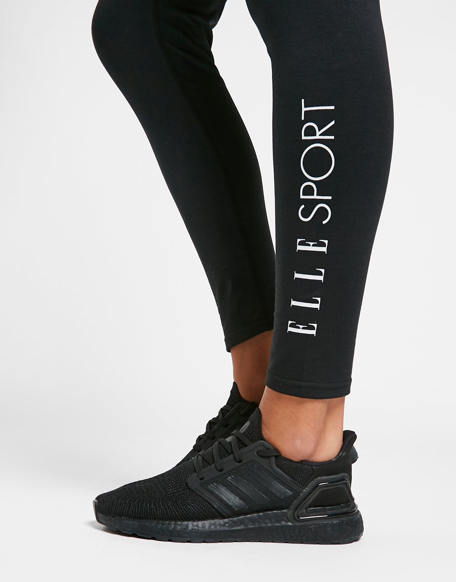 Elle Sport Black Cotton Leggings