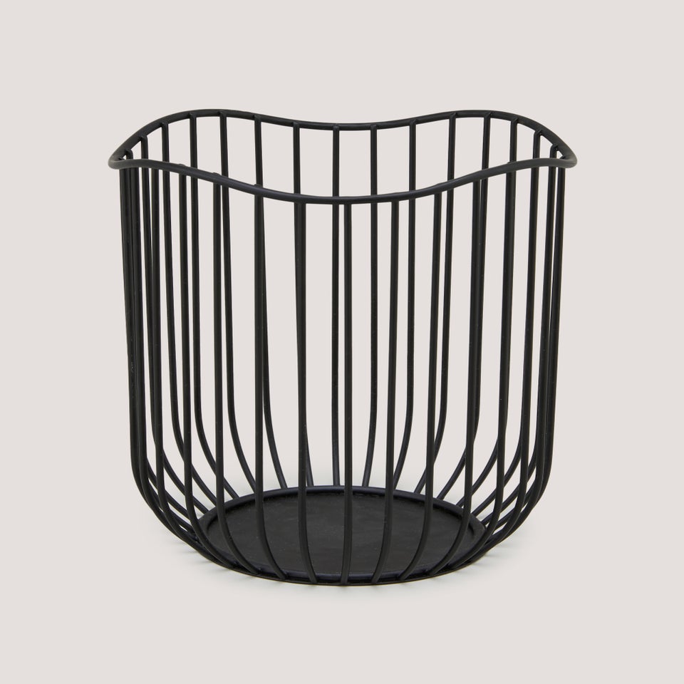 Black Organic Wire Utensil Pot