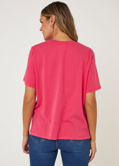 JDY Marian Hot Pink Be Kind T-Shirt