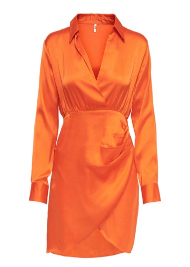 JDY Fifi Orange Long Sleeve Dress