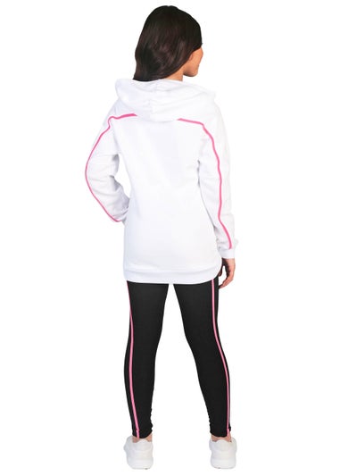 Girls Pineapple White Oversized Star Hoodie (5-13yrs)