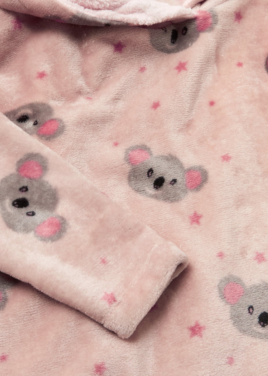 Girls Pink Koala Snuggle Hoodie (4-13yrs) Matalan
