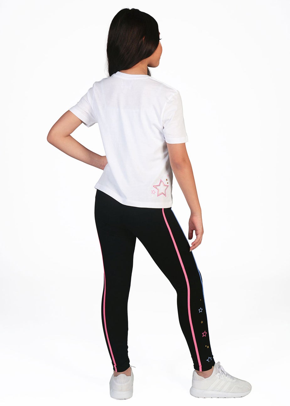 Girls Pineapple White Star Cropped T-Shirt (5-13yrs)