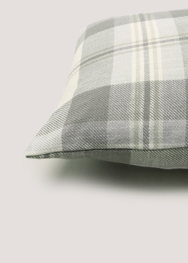 Grey Check Woven Cushion (43cm x 43cm)