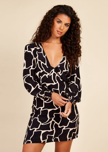 Little Mistress Animal Print Mini Dress