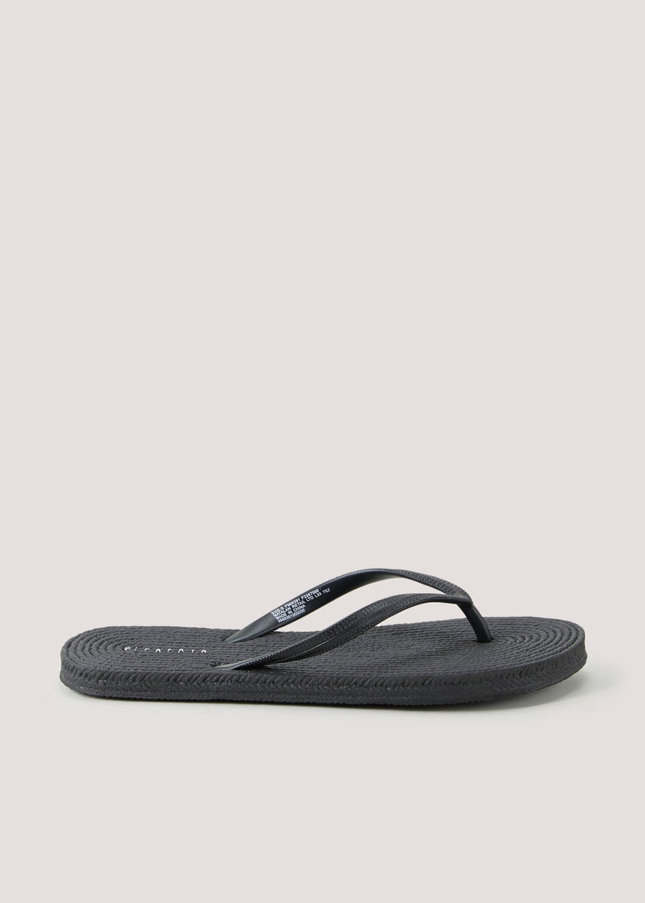 Black Flip Flops