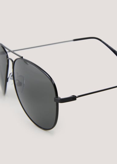 Black Aviator Sunglasses