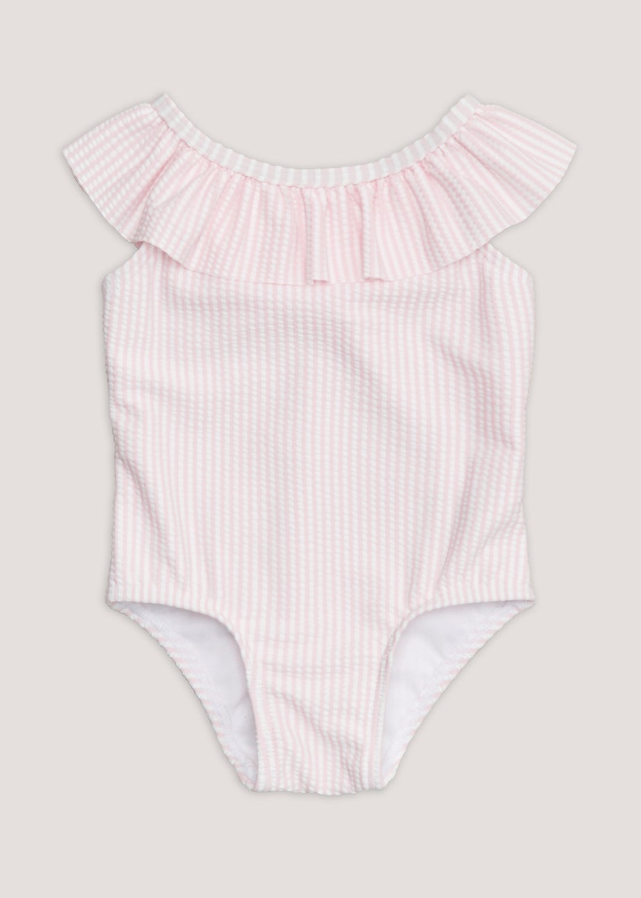 Baby Pink Stripe Swimming Costume (Newborn-23mths)