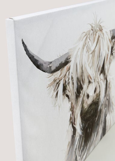 Highland Cow Canvas Wall Art (60cm x 80cm)