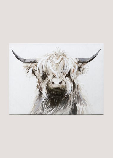 Highland Cow Canvas Wall Art (60cm x 80cm)