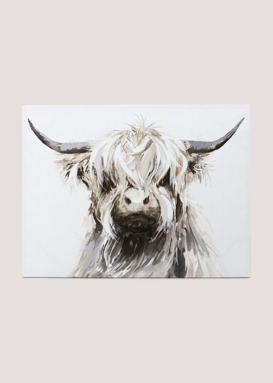Highland Cow Canvas Wall Art (60cm x 80cm)