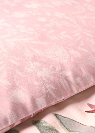 Pink Floral Reversible Duvet Set