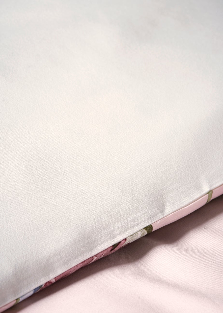 Pink Trailing Floral Reversible Duvet Set