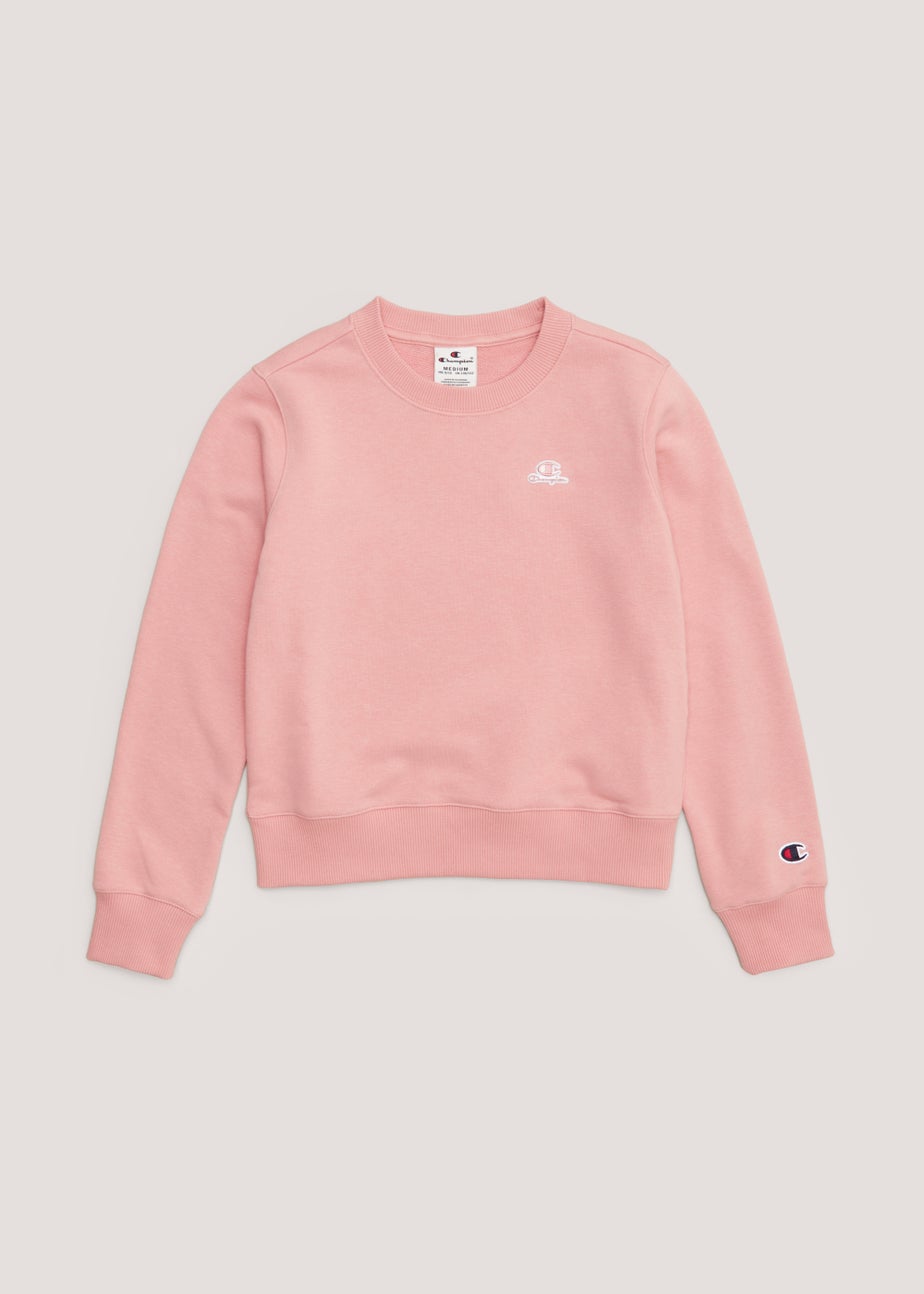 Girls Champion Pink Crew Neck Sweatshirt (Small-XXL)