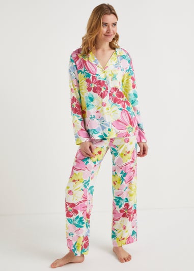 Floral Button Up Pyjama Set
