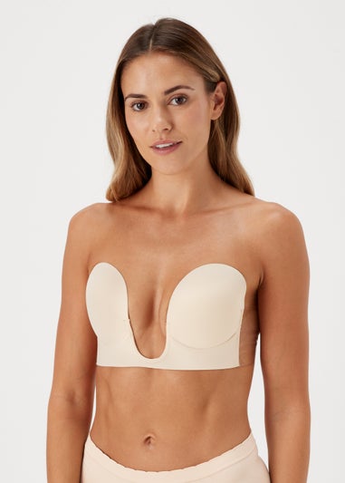Nude U Plunge Stick On Strapless Bra