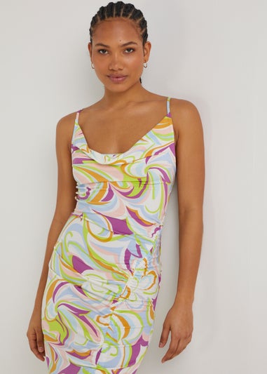 Be Beau Pink Swirl Cami Jersey Dress