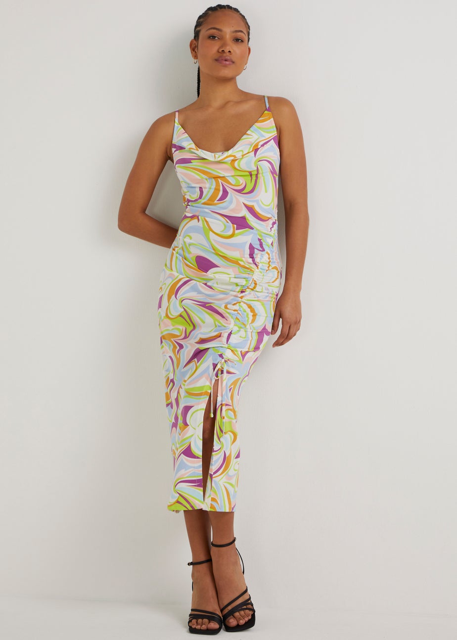 Be Beau Pink Swirl Cami Jersey Dress