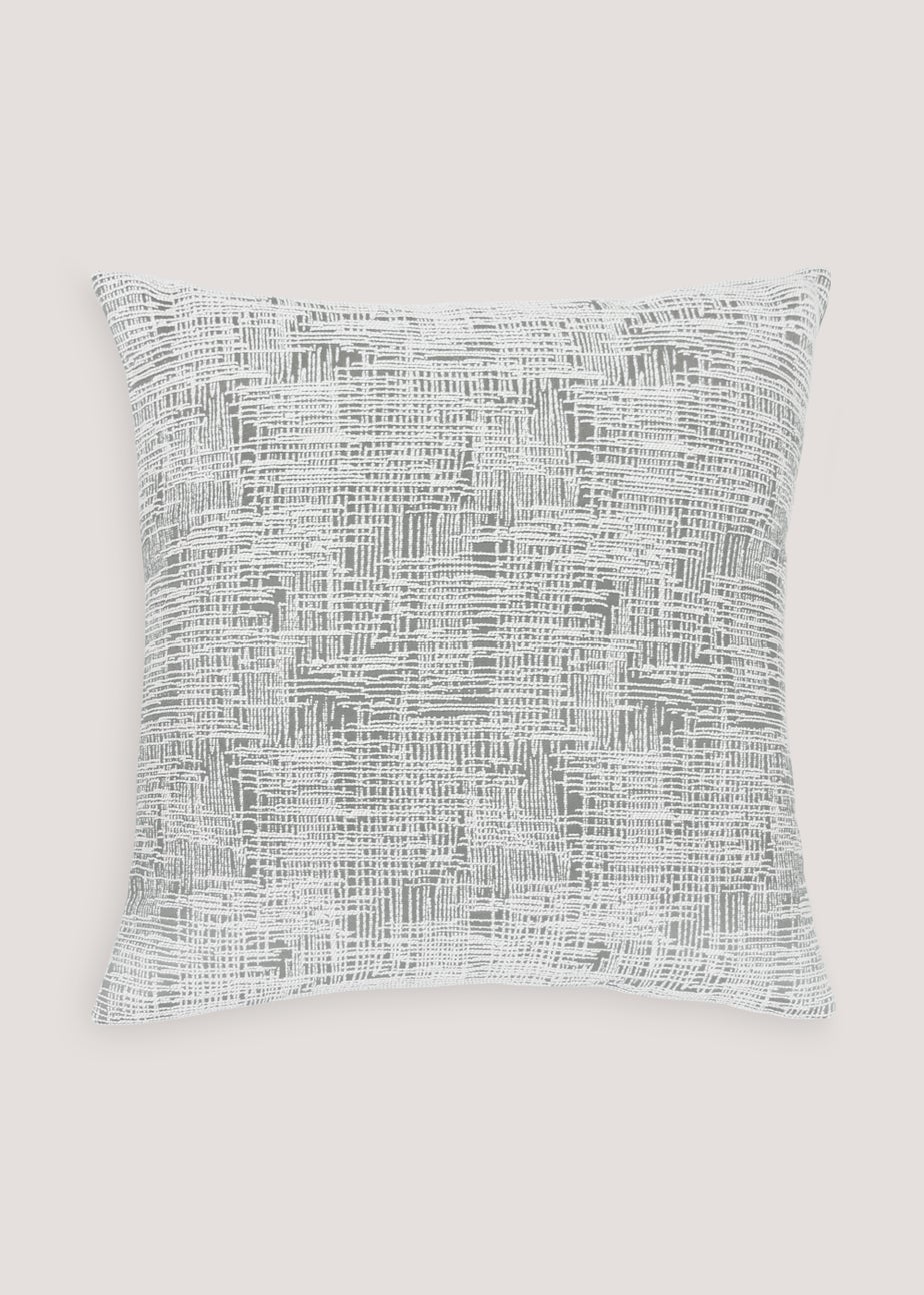 Grey Crosshatch Cushion (43cm x 43cm)