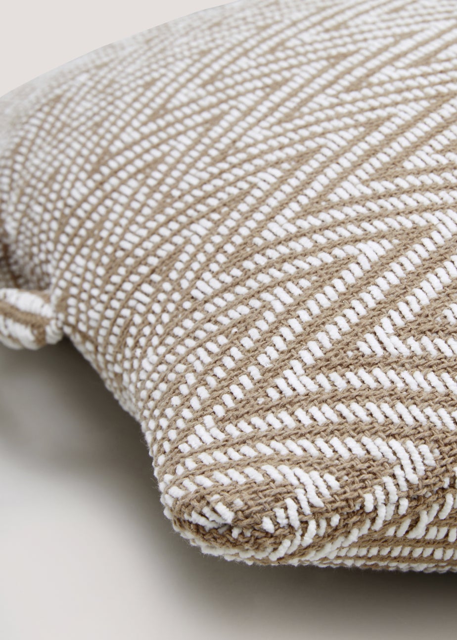 Beige Zig Zag Floor Cushion (70cm x 70cm)