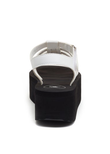 Rocket Dog Helio Terrence White PU Wedges