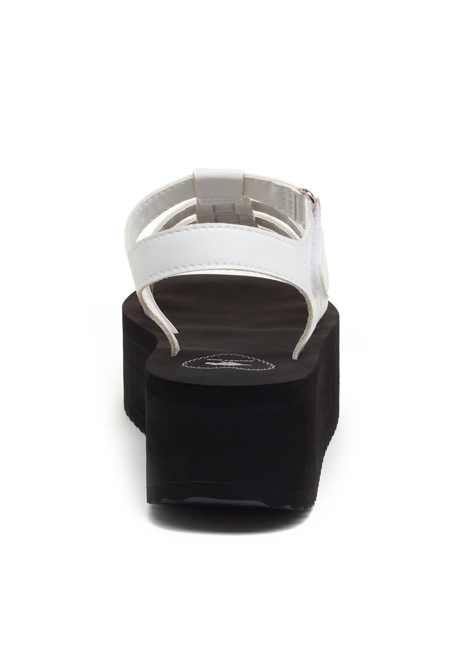 Rocket Dog Helio Terrence White PU Wedges