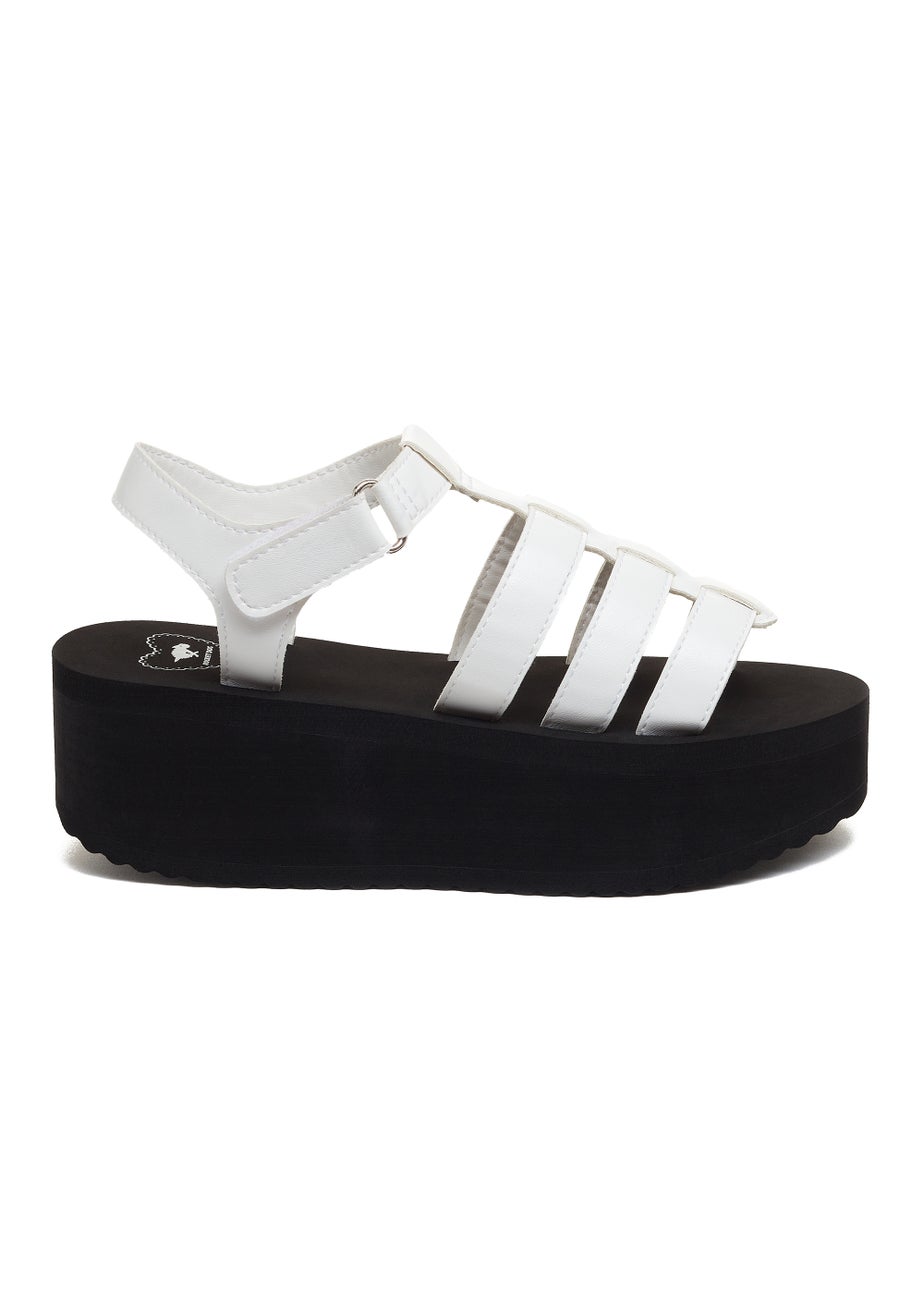 Rocket Dog Helio Terrence White PU Wedges