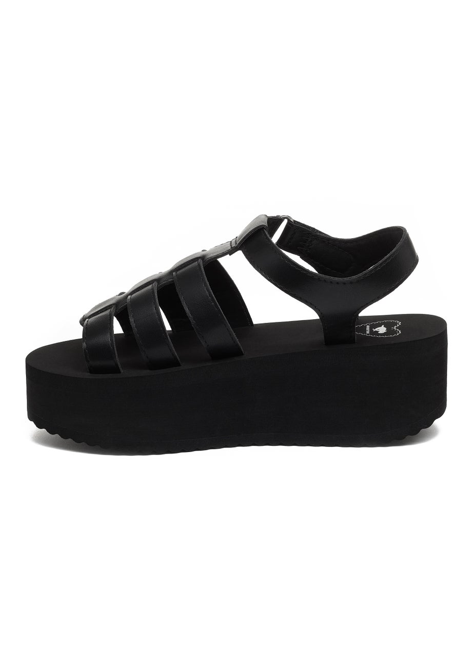 Rocket Dog Helio Terrence Black PU Wedges