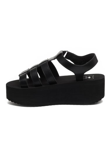 Rocket Dog Helio Terrence Black PU Wedges