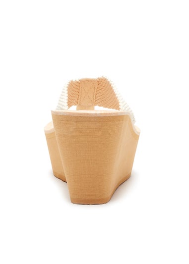 Rocket Dog Diver Cream Webbing Wedge Sandals