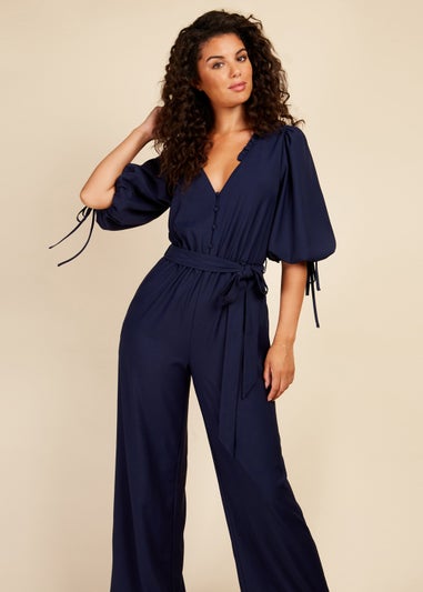 Little Mistress Navy Jumpsuit