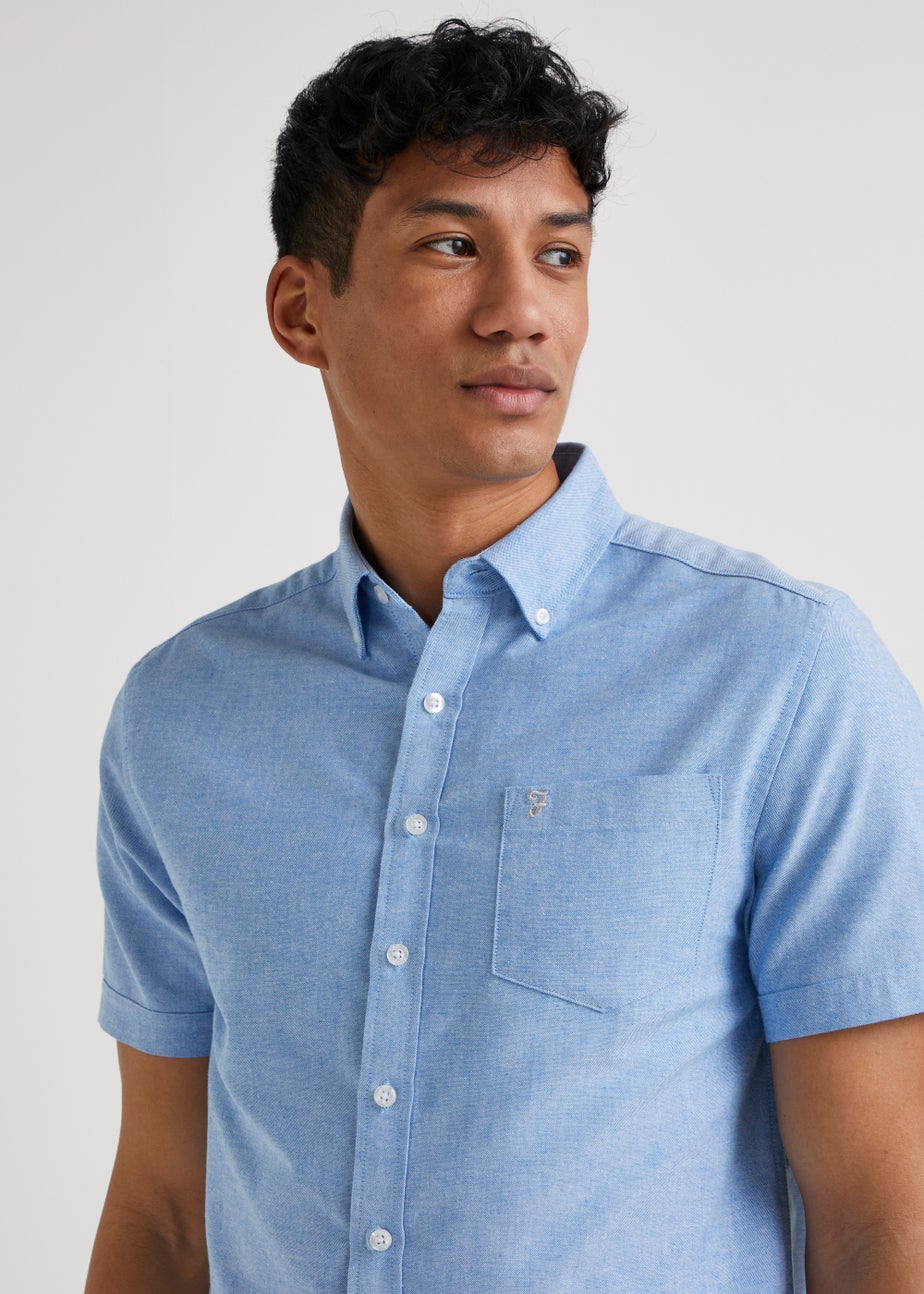 Farah Drayton Blue Short Sleeve Shirt