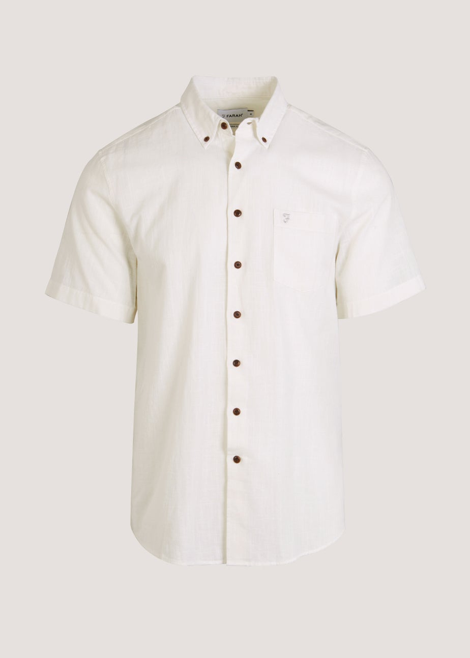 Farah Densmore White Short Sleeve Shirt