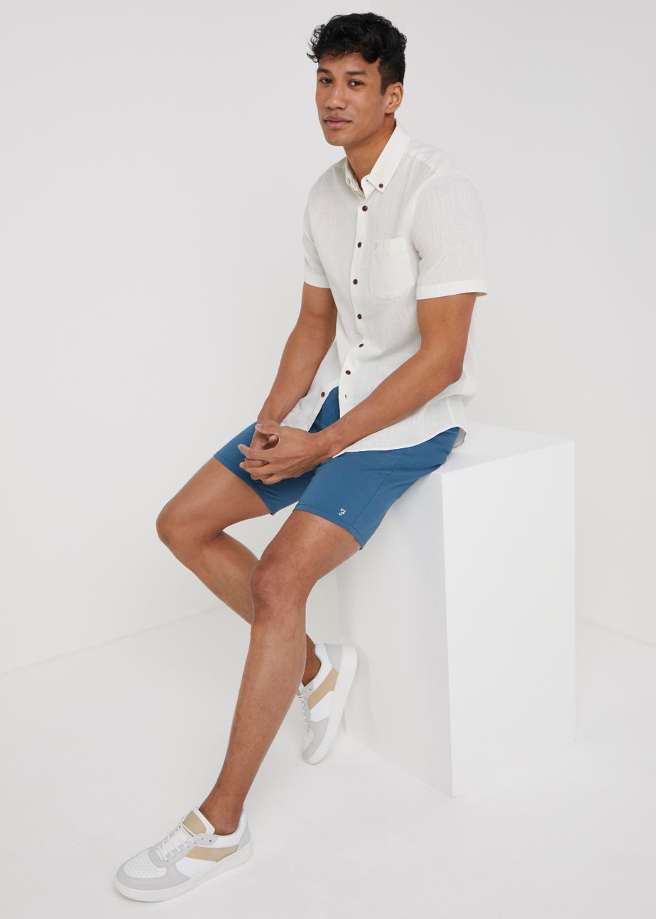 Farah Densmore White Short Sleeve Shirt