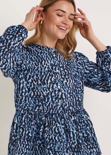 JDY Camilla Blue Animal Print Shirt