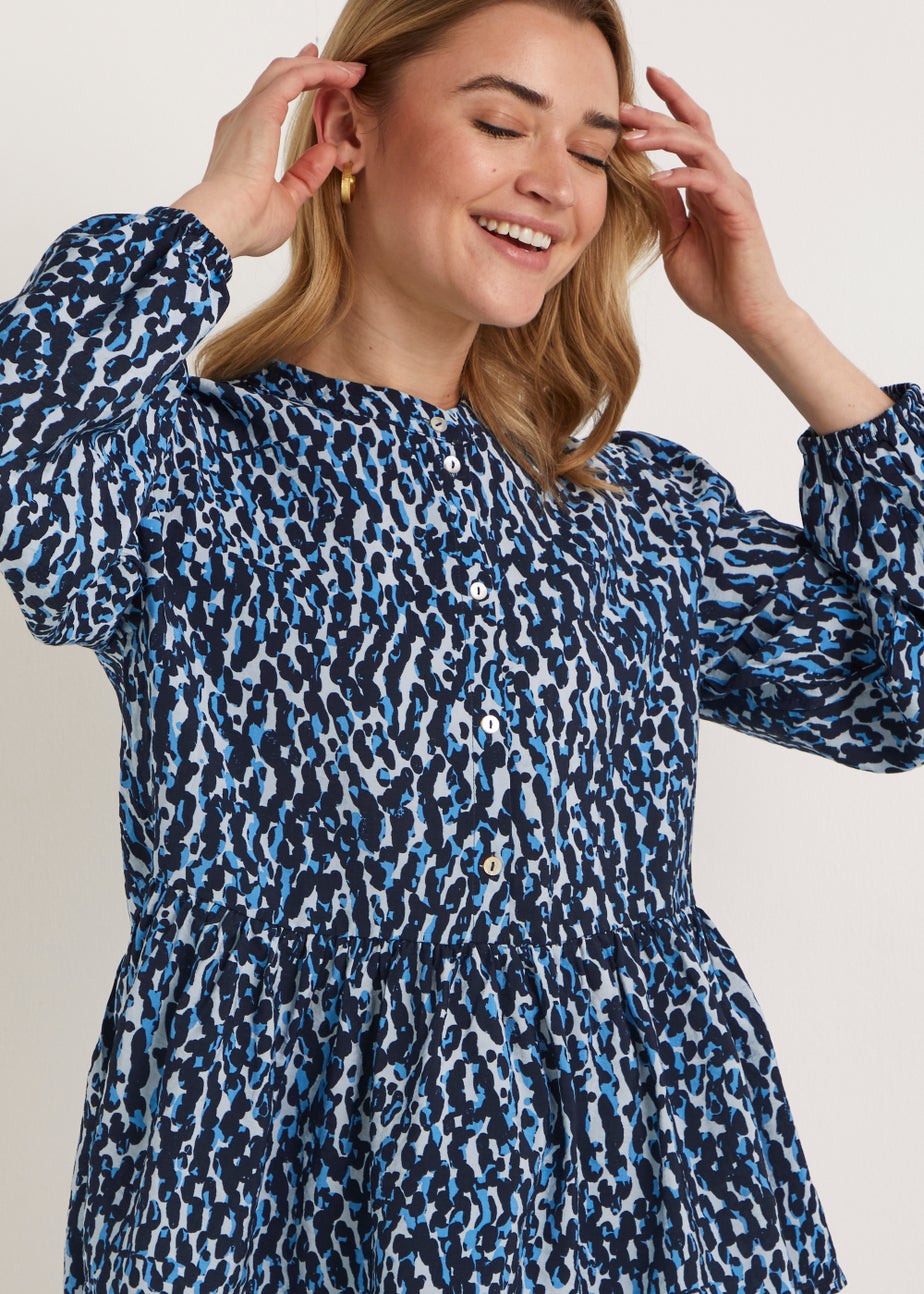 JDY Camilla Blue Animal Print Shirt