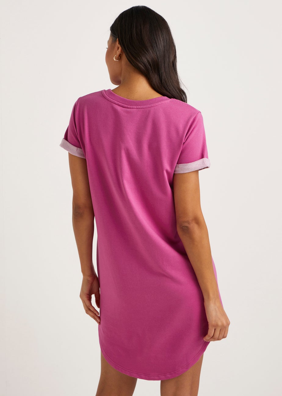JDY Ivy Fuschia Short Sleeve Dress
