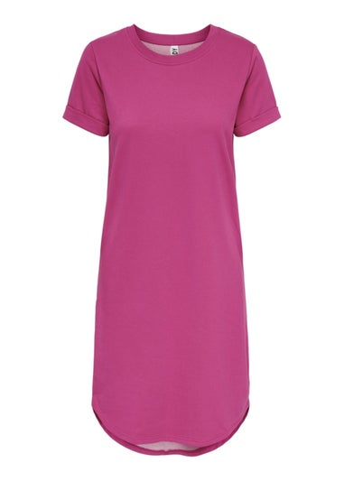 JDY Ivy Fuschia Short Sleeve Dress