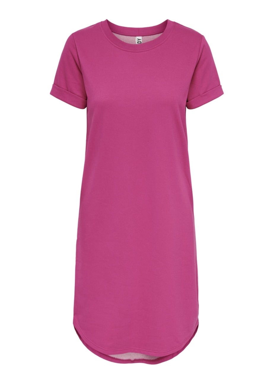 JDY Ivy Fuschia Short Sleeve Dress